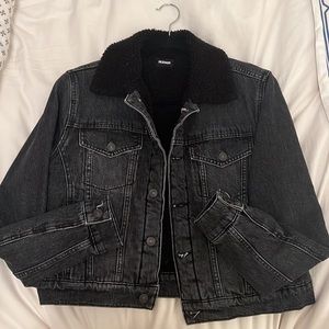 Hudson Jeans Faux shearling denim jacket (S)